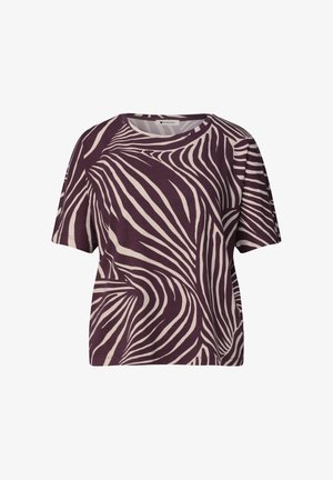 Street One, KURZARM SHIRT MIT RUNDHALS UND PRINT - Printtipaita - rustic rouge