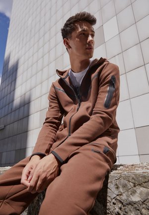HOODIE - Vetoketjullinen college - cacao wow/black