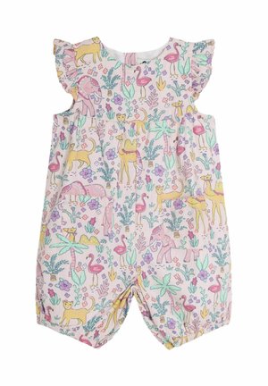 JoJo Maman Bébé Mono - coral pink tropical animals