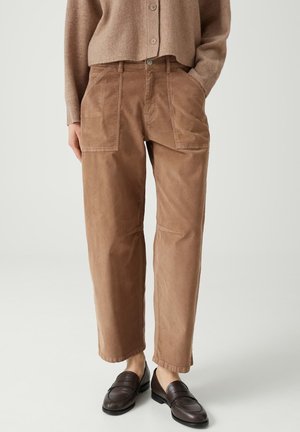 OPUS, MID RISE BARREL FIT - Pantaloni - light mocca