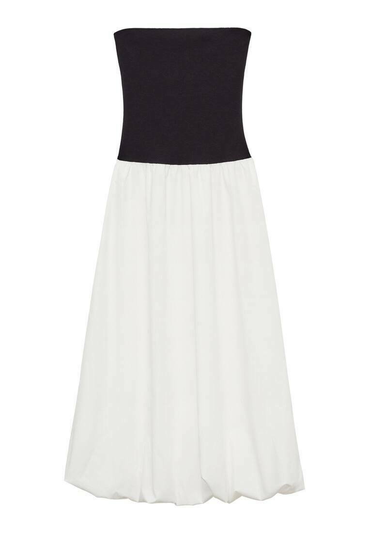 Mango STRAPLESS BALLON - Robe de jour - black/noir - ZALANDO.CH