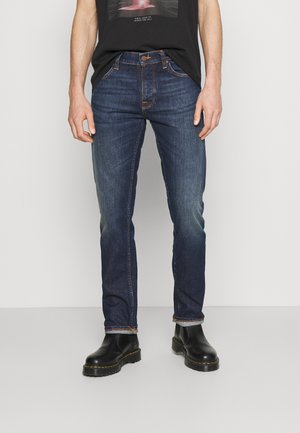 GRIM TIM - Džíny Straight Fit - new blue swede