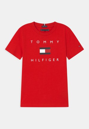 LOGO - T-shirt imprimé - deep crimson
