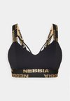 WOMENS PADDED BRA INTENSE ICONIC - Sports-BH-er med medium støtte - black/gold