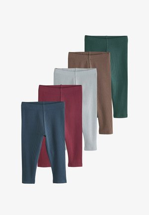Next, REGULAR FIT - RIBBED LEGGINGS 5 PACK - Leggings - Hosen - blue green