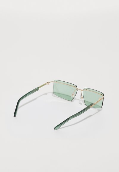 GCDS UNISEX - Zonnebril - gold-coloured /green