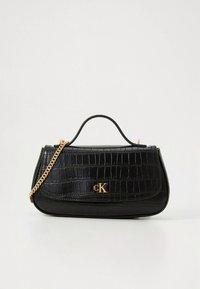 Calvin Klein EMBOSSED  - Kabelka - black/antique light gold-coloured
