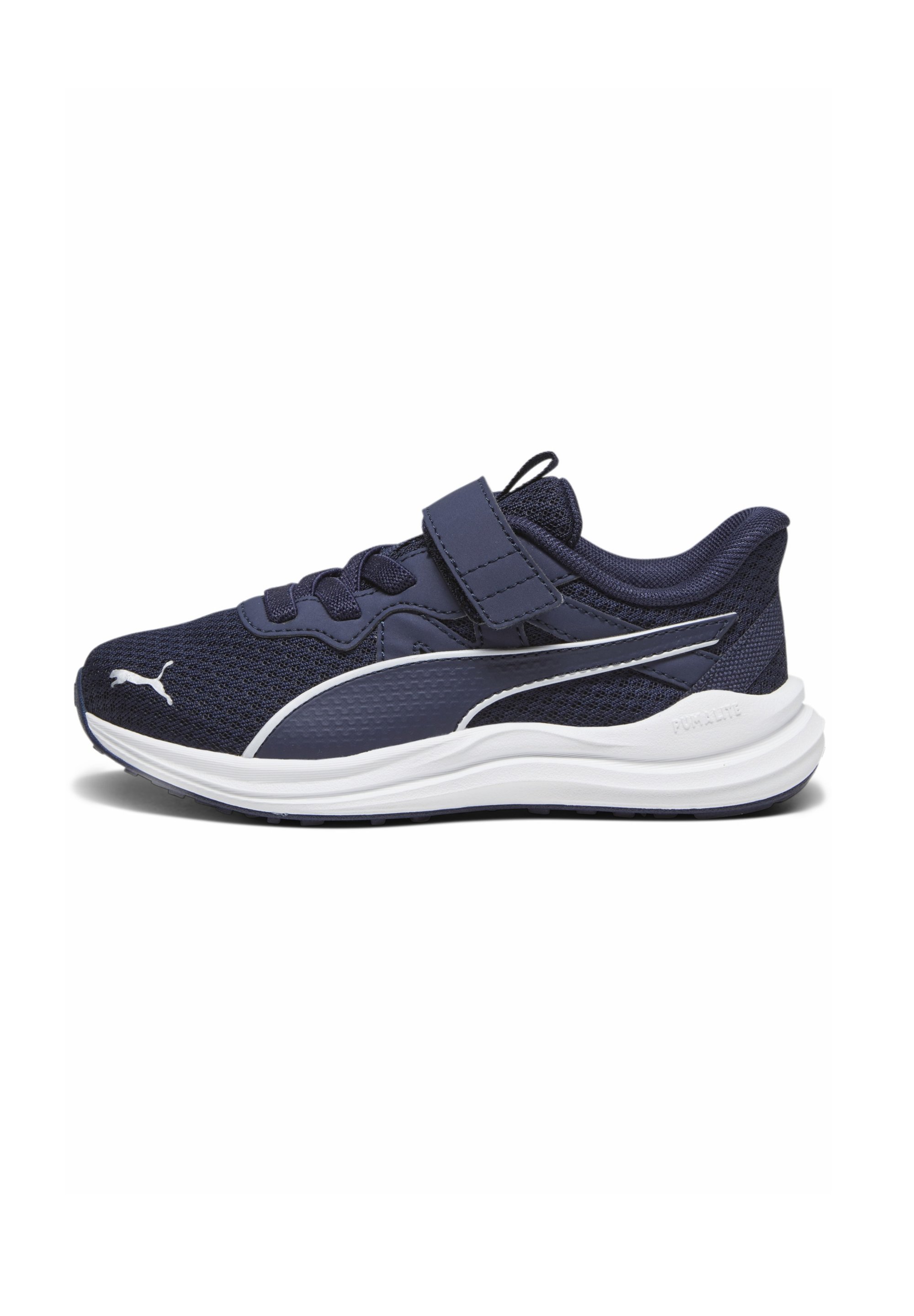 Puma REFLECT LITE UNISEX - Road running shoes - navy white silver 