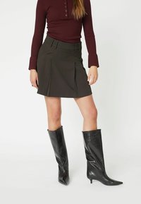 Co'couture LUNA POCKET - A-vonalú szoknya - dark brown