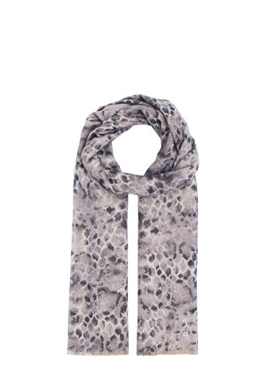 FRAAS, GLITTERY DOUBLEFACE STOLA WITH SNAKE PRINT DESIGN - Scarf - stone