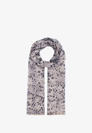 FRAAS, GLITTERY DOUBLEFACE STOLA WITH SNAKE PRINT DESIGN - Schal - stone