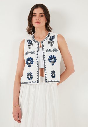 REGULAR FIT - Waistcoat - ecru