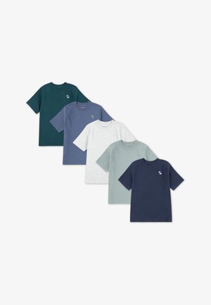Abercrombie & Fitch TEE 5 PACK - T-shirt basic - navy blazer