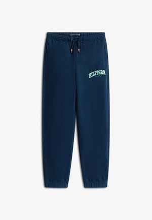 Tommy Hilfiger, LOGO EMBROIDERY TERRY JOGGERS - Pantalon de survêtement - dark night navy