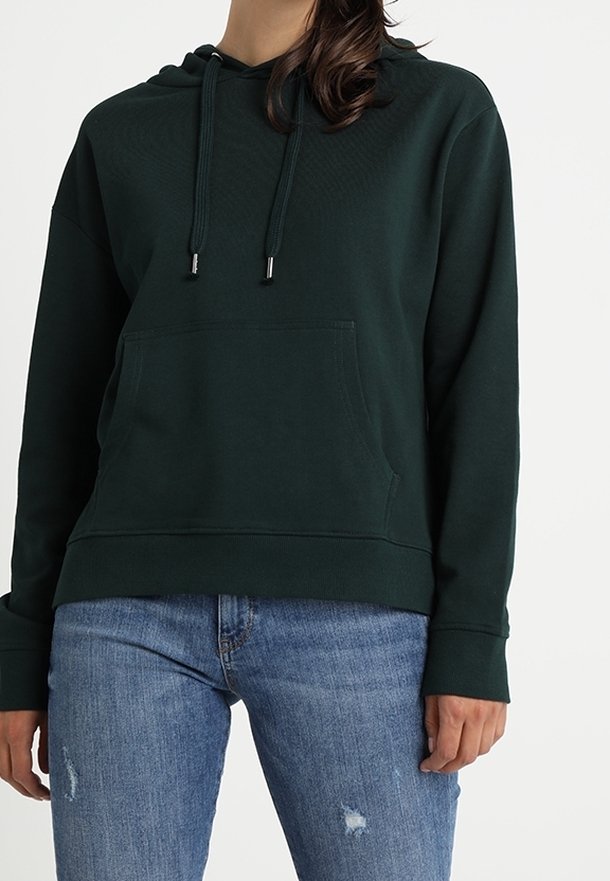 Zalando Essentials Jersey con capucha - dark green