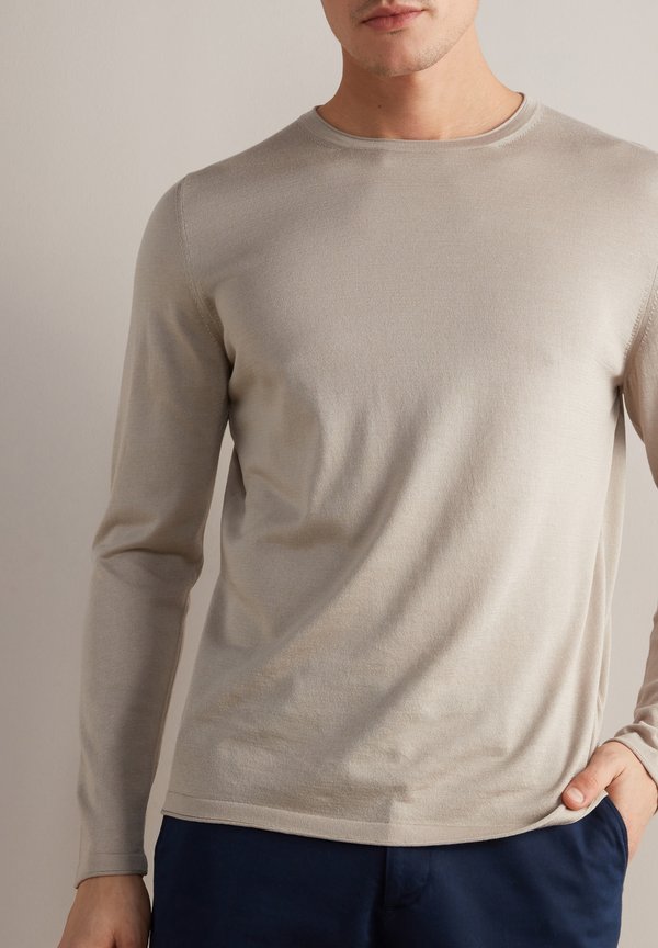 ROUND NECK - Strickpullover - mandorla