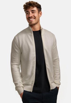 CARLO ZIP - Cardigan - sand mix