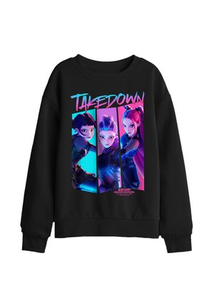NETFLIX, KPOP DEMON HUNTERS  HUNTRIX DEMONS TAKEDOWN COMIC UNISEX - Sweatshirt - black