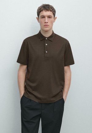SHORT SLEEVE - Poloshirt - mottled dark brown
