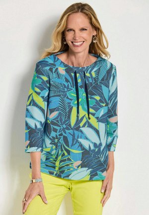 MIT DSCHUNGELPRINT - Sweater - blue/green patterned