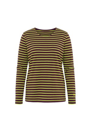 LAURASØN, STRIPED CREW NECK SHIRT - Camiseta de manga larga - lime flash