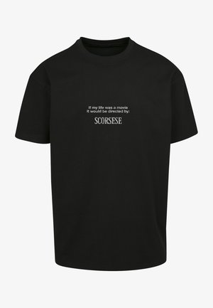 MISTER TEE HERREN - Printtipaita - black