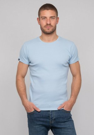 COL ROND WALTER - T-shirt basique - bleu ciel