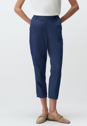 Jimmy Key HIGH WAIST ELASTIC WAISTBAND - Broek - dark indigo blue