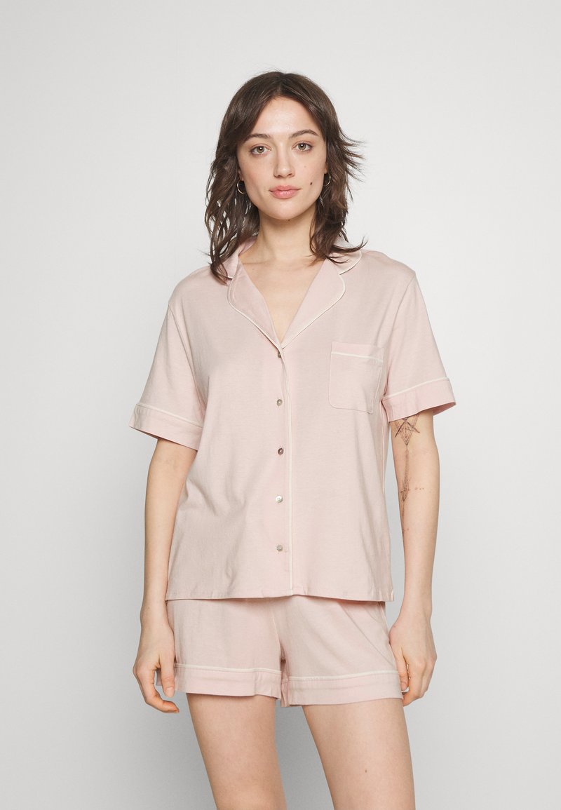 Marks & Spencer SHORTREVERE SET Pyjama soft pink/donkerroze