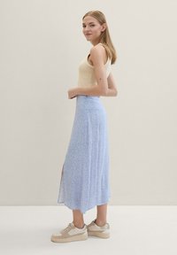 TOM TAILOR DENIM A-vonalú szoknya - mid blue minimal print