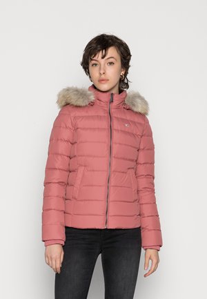 BASIC HOODED JACKET - Bunda z prachového peří - withered rose