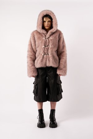 JULIA COAT - Kort kåpe / frakk - pink