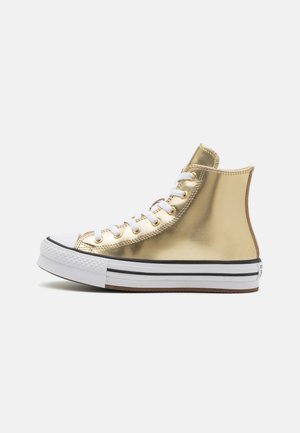 CHUCK TAYLOR ALL STAR EVA LIFT UNISEX - High-top trainers - metallic light gold/white/natural ivory
