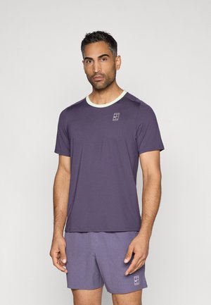 NIKECOURT ADVANTAGE TOP - T-shirt de sport - dark raisin/volt tint/white
