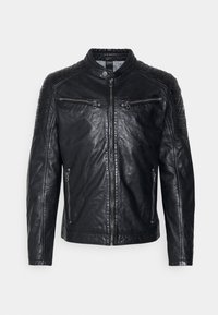 CHESTO - Casaco de couro - black
