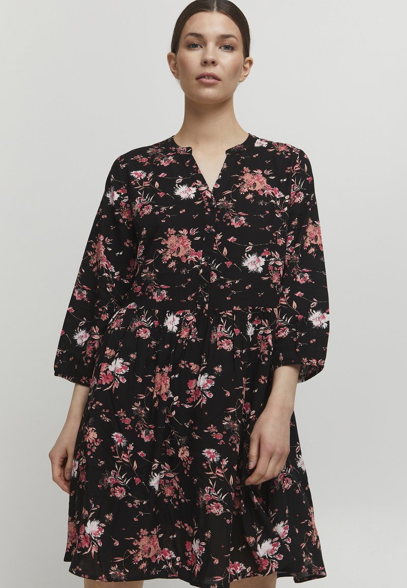 Damen Freizeitkleider | b.young BYMMJOELLA VNECK Blusenkleid coral cloud mix/rot - DH14767 Damen Freizeitkleider | b.young BYMMJOELLA VNECK Blusenkleid coral cloud mix/rot - DH14767