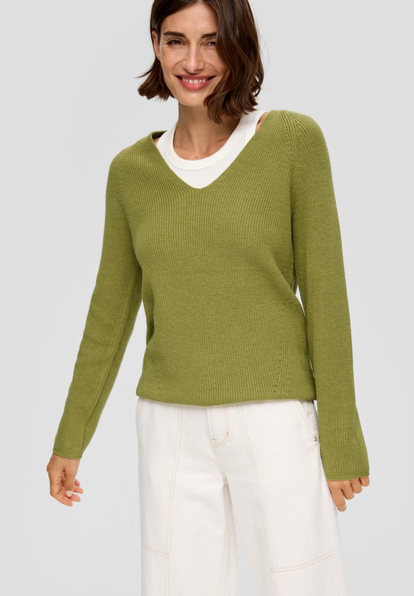 RAGLAN ÄRMELN - Strickpullover - guacamole