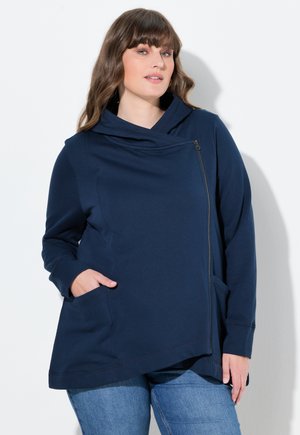 ASYMMETRISCH KAPUZE - Sweatjacke - navy blue