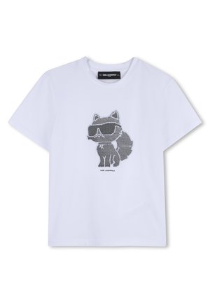 KARL LAGERFELD KIDS T-SHIRT - Tričko s potlačou - white