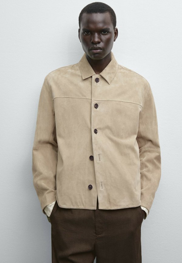 Leather jacket - khaki