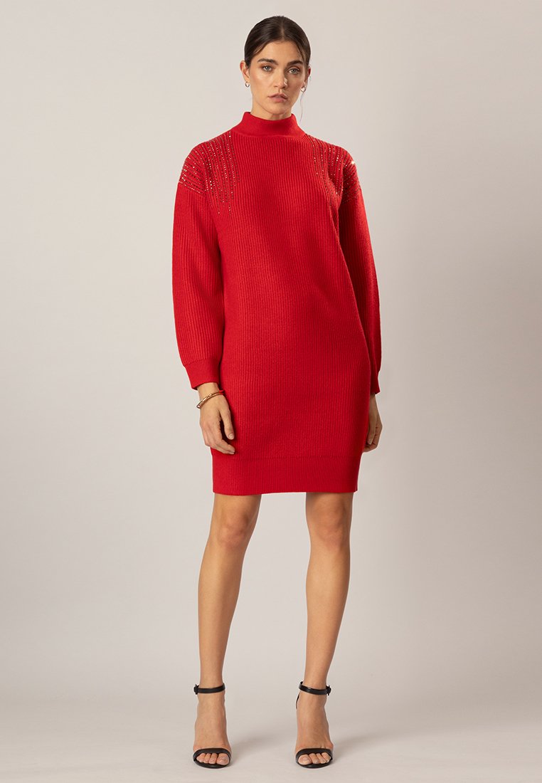 Apart Gebreide jurk rood