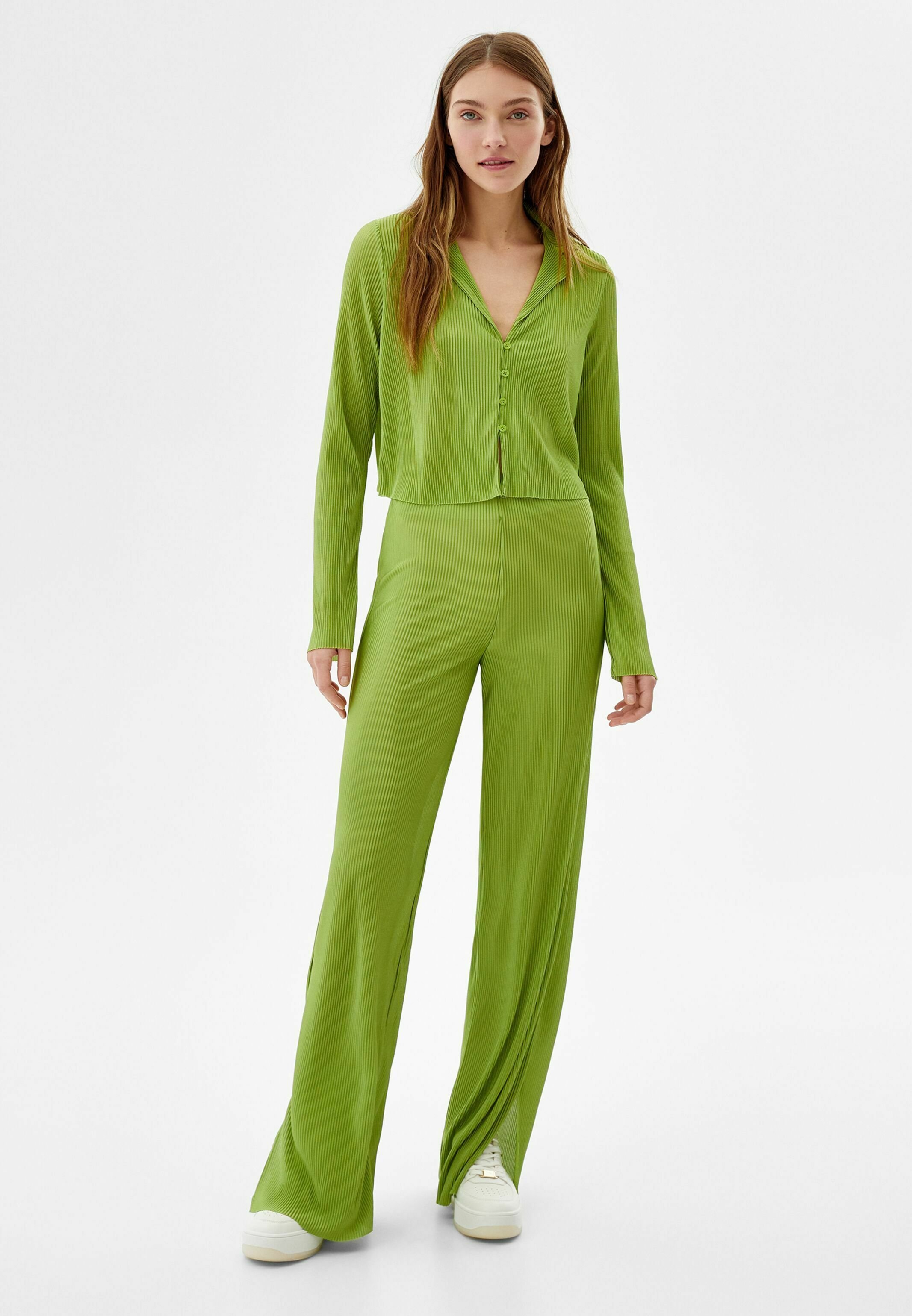 Bershka Pantaloni - green/verde - Zalando.it