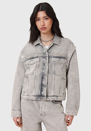 CHLO STUD JACKET - Denim jacket - "washed grey"
