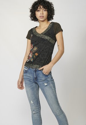 CAMISETA MANGA CORTA - Camiseta estampada - kaki
