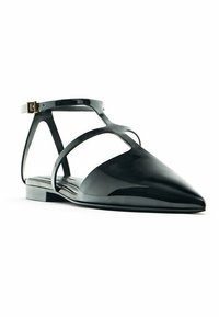 Massimo Dutti Ballerina's met enkelbandjes - black