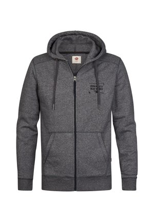 Petrol Industries, MELANGE ZIP HOODIE OAKWOOD - Sweatjacke - iron steel