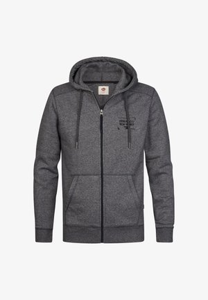 Petrol Industries, MELANGE ZIP HOODIE OAKWOOD - Sweater met rits - iron steel