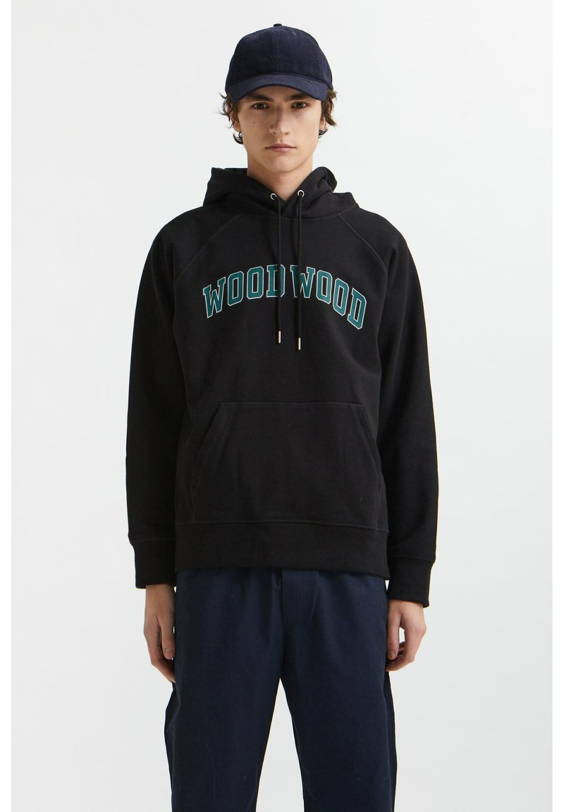 Herren Bekleidung | Wood Wood FRED Kapuzenpullover black/schwarz - NY26218 Herren Bekleidung | Wood Wood FRED Kapuzenpullover black/schwarz - NY26218