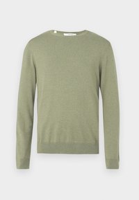 SLHBERG CREW NECK - Maglione - deep lichen green melange