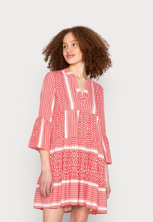 ONLELLA ATHENA V NECK DRESS - Vestito estivo - high risk red athena